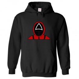 The Guard in Red Jumpsuit Graphic Print Triangle Game Hoodie